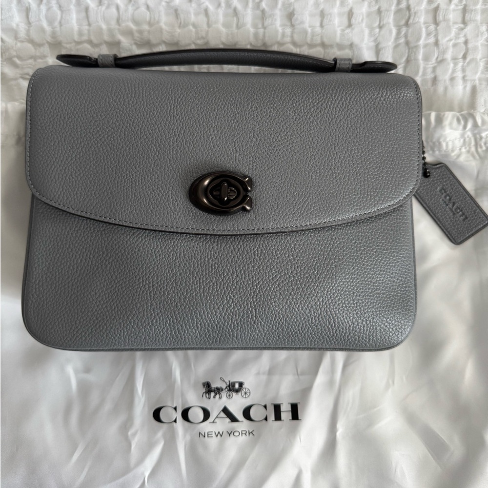 Coach Cassie 26 Gray Leather Handbag Crossbody